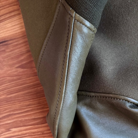 Coach Olive Green Wool and Leather Varsity Jacket (Size M) - Picture 13 of 15